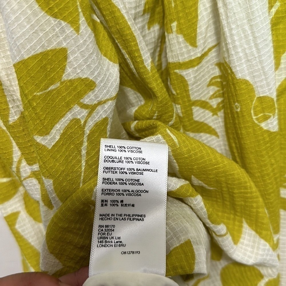 Maeve by Anthropologie Wome’s Puff Sleeves Feliciana Tropical Print Mini Dress S - Picture 9 of 9